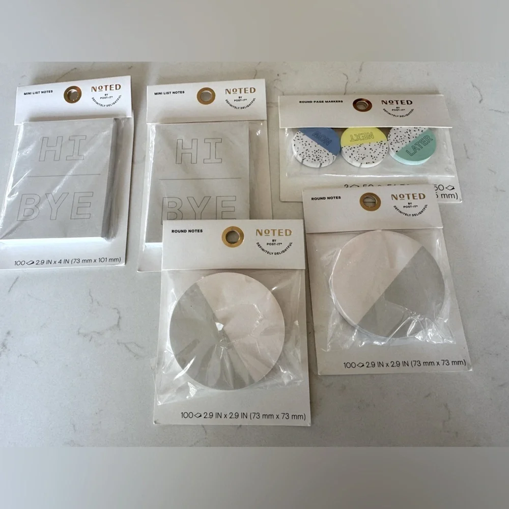 NWT Post-It Assortment of FIVE Packages Post-It Sticky Notes Mini Notes